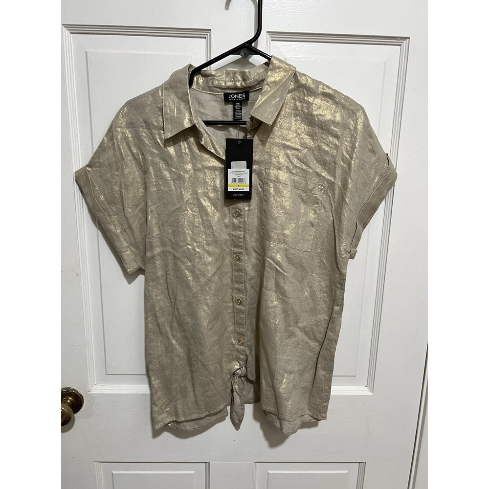 NWT Jones New York Gold Womens Shirt Size‎ Medium